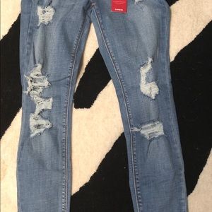 Express ankle legging jeans mid rise